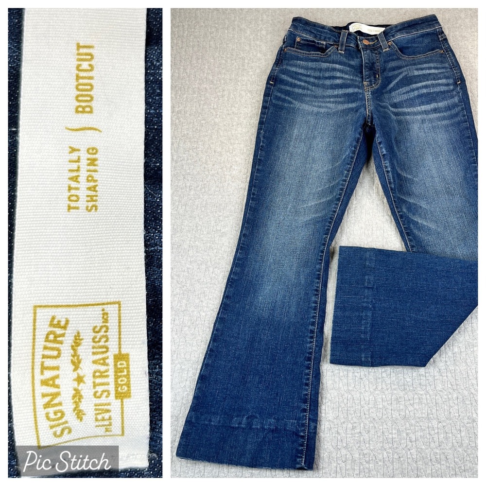 Levis Gold Signature Bootcut Dress Jeans Women 6S W28 L30(25X26) Totally shaping
